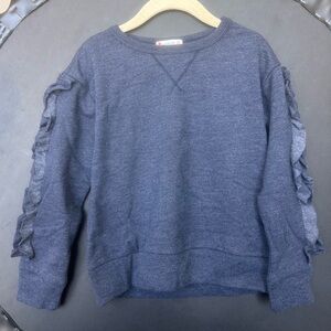 Crewcuts cozy sweatshirt with ruffled sleeves (size 4-5)